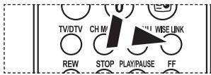 TV/DTV CH MV WISE LINK REW STOP PLAY/PAUSE FF