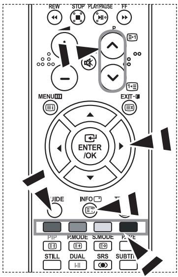 REW STOP PLAY/PAUSE FF MENU EXIT-1 ENTER /OK UIDE INFO PIP R.MODE S.MODE P.VE E3 E4 E5 STILL DUAL SRS SUBTI