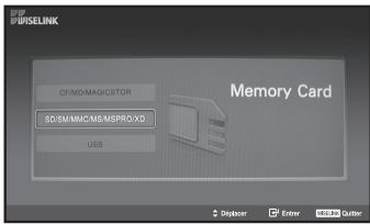 UPSELINK CFM/MAGICSTOR SD/SM/MAC/MS/MSPRO/XD USB Memory Card Desktop Enter Help Quinter