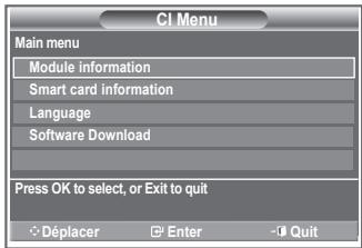 SAMSUNG LE32R86 - Sélection du CI (Interface commune) Menu - 1