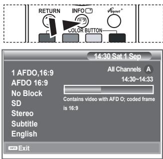 SAMSUNG LE32R86BD - Displaying Programme Information - 1