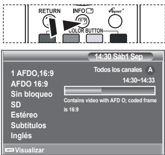 SAMSUNG LE32R86BD - Visualización de la información de los programas - 1