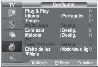 SAMSUNG LE32R86BD - Programar o Efeito de luz - 1