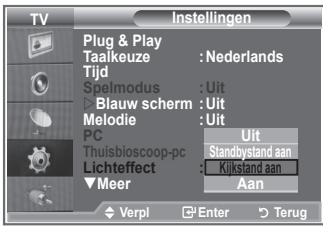 SAMSUNG LE32R86BD - De functie Lichteffect instellen - 2