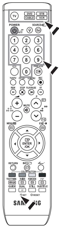 SAMSUNG LE32R86BD - Deafstandsbediening instellen - 1
