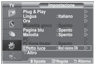 SAMSUNG LE32R86BD - Impostazione di Effetto luce - 1