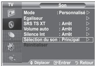 SAMSUNG LE32R86BD - Ecoute du son accompagnant l'image secondaire - 1