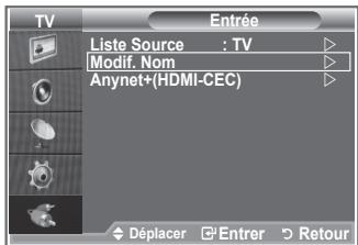 SAMSUNG LE32R86BD - Nommez le périphérique connecté aux prises d'entrée pour réindre la sélection des sources d'entrée plus facile. - 1