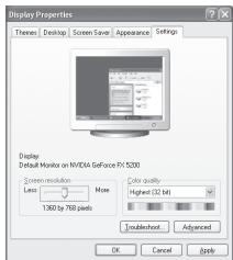 SAMSUNG LE32R86BD - Nastavitev programske opreme PC-ja (na osnovi Windows XP) - 1