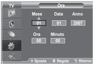 SAMSUNG LE32R86BD - Impostazione e visualizzazione dell'ora corrente - 2
