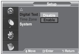 SAMSUNG LE32R86BD - Selecting the Digital Text (UK only) - 1