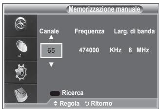 SAMSUNG LE32R86BD - Aggiornamento manuale dell'elenco dei canali - 1
