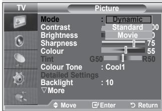 SAMSUNG LE32R86BD - Changing the Picture Standard - 2