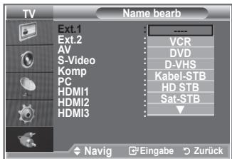 SAMSUNG LE32R86BD - Vergeben Sie für die an die Eingangsbuchsen angeschlossenen Geräte Namen, um die Auswahl der Signalquelle zu vereinfachen. - 2