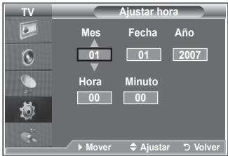 SAMSUNG LE32R86BD - Ajuste y visualización de la hora actual - 2