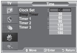 SAMSUNG LE32R86BD - Setting the Sleep Timer - 2