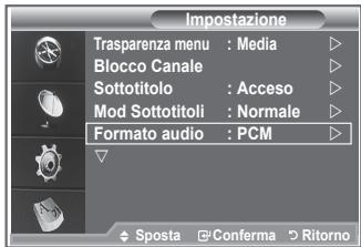 SAMSUNG LE32R86BD - Selezione del formato audio - 1