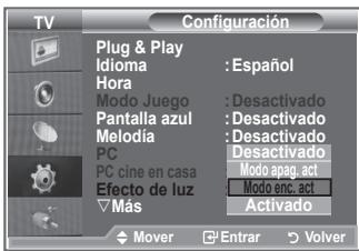 SAMSUNG LE32R86BD - Configuración de Efecto de Luz - 2