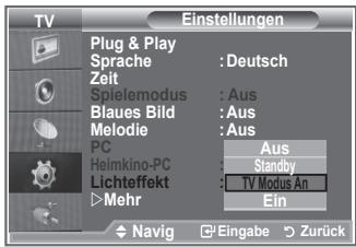 SAMSUNG LE32R86BD - Einstellen der Lichteffekt - 2