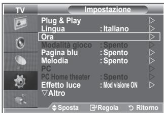 SAMSUNG LE32R86BD - Impostazione e visualizzazione dell'ora corrente - 1