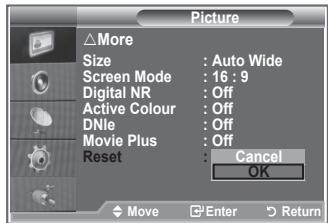 SAMSUNG LE32R86BD - Resetting the Picture Settings to the Factory Defaults - 2