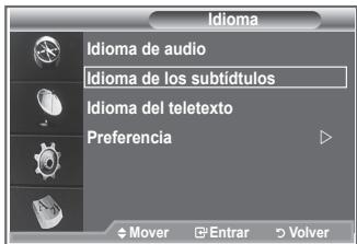 SAMSUNG LE32R86BD - Selección del idioma preferido (audio, subtoyculos o teletexto) - 2
