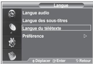 SAMSUNG LE32R86BD - Selection de la langue (Audio, Sous-titres ou Teletext) - 3