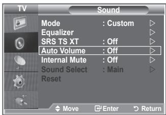 SAMSUNG LE32R86BD - Adjusting the Volume Automatically - 1
