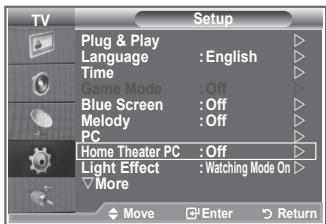 SAMSUNG LE32R86BD - Setting the Home Theater PC - 1