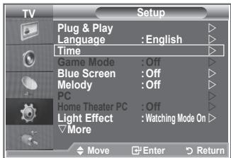 SAMSUNG LE32R86BD - Setting and Displaying the Current Time - 1