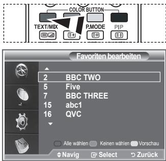 SAMSUNG LE32R86BD - Sie können diese Funktion verwenden, nachdem Sie einen oder mehrere bevorzugte Kanä ausgewählten haben. - 2