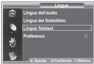 SAMSUNG LE32R86BD - Selezione della lingua preferita (audio, sottotitoli o teletext) - 3