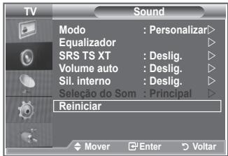 SAMSUNG LE32R86BD - Repor as predefinições de som - 1