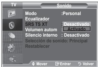 SAMSUNG LE32R86BD - Configuración del TruSurround XT (SRS TS XT) - 3