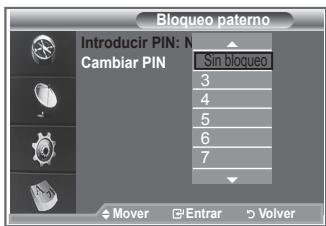 SAMSUNG LE32R86BD - Configuración del bloqueo paterno - 3