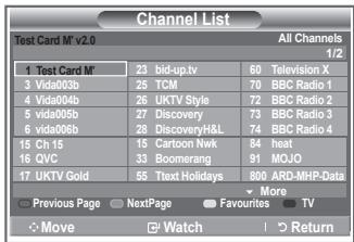 SAMSUNG LE32R86BD - Selecting Channel List - 1