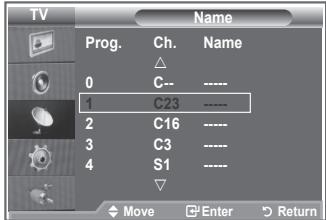 SAMSUNG LE32R86BD - Assigning Channels Names - 2