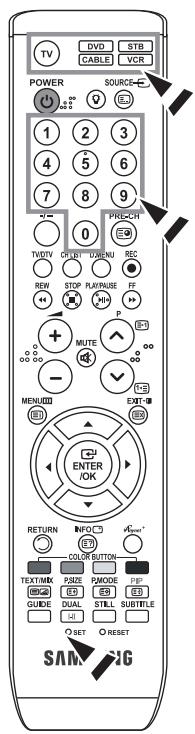 SAMSUNG LE32R86BD - Setting Up Your Remote Control - 1