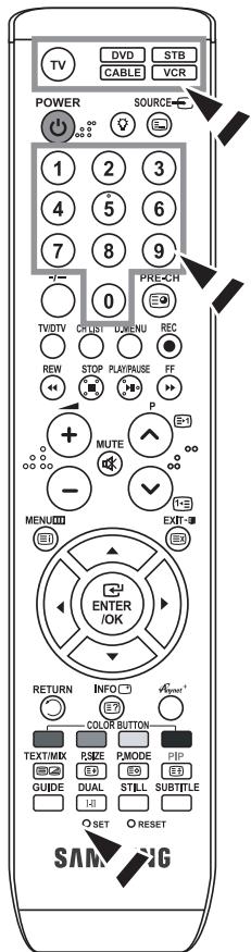SAMSUNG LE32R86BD - Configurazione del telecomando - 1