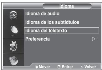 SAMSUNG LE32R86BD - Selección del idioma preferido (audio, subtoyculos o teletexto) - 3