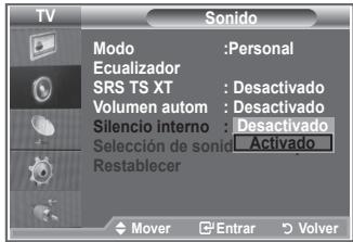 SAMSUNG LE32R86BD - Selección del silencio interno - 2