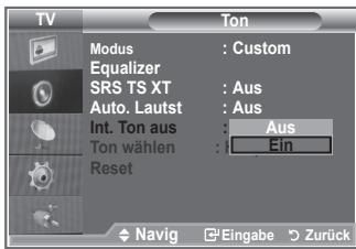 SAMSUNG LE32R86BD - Auswahlen der internen Stummschaltung - 2