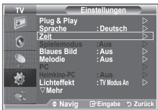 SAMSUNG LE32R86BD - Aktuelle Uhrzeit einstellen und anzeigen - 1