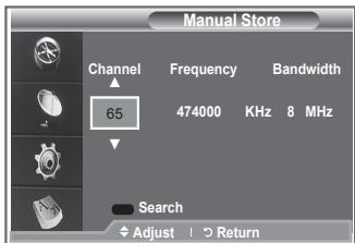 SAMSUNG LE32R89BD - Updating the Channel List Manually - 1