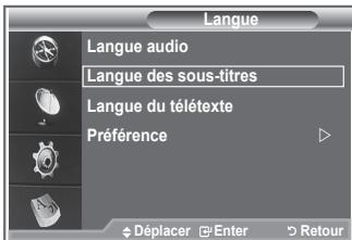 SAMSUNG LE32R89BD - Affiche les informations relatives à la langue pour le flot d'entrée. - 2