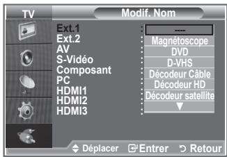 SAMSUNG LE32R89BD - Nommez le périphérique connecté aux prises d'entrée pour rendre la sélection des sources d'entrée plus facile. - 2