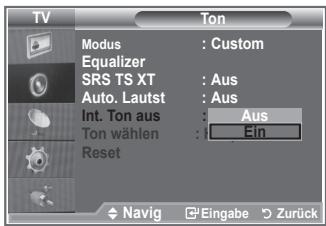 SAMSUNG LE32R89BD - Auswählen der internen Stummschaltung - 2