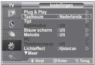SAMSUNG LE32R89BD - Wanneer u de tv voor het eerst gebruikt, moet u de taal selecteren voor het weergeven van menu's en aanwijzingen. - 1