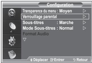SAMSUNG LE32R89BD - Configuration du contrôle parental - 1