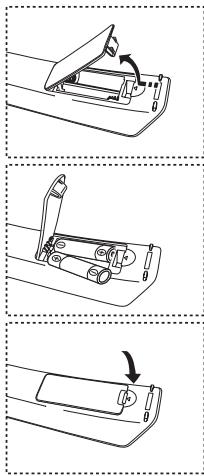 SAMSUNG LE32R89BD - Colocar pilhas no telecomando - 1